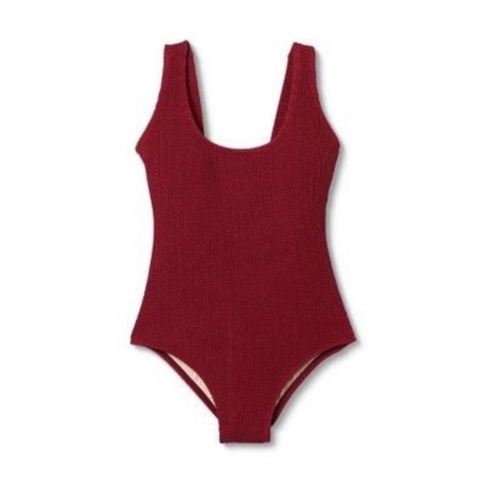Kona Sol Textured One Piece Bathing Suit
